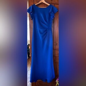Jessica Howard Blue Maxi Event  Dress